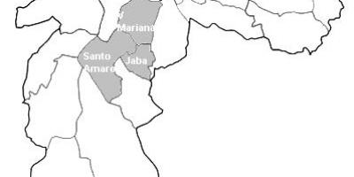 Mapa ng zone Centro-Sul São Paulo