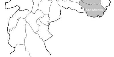 Mapa ng zone Leste 1 São Paulo
