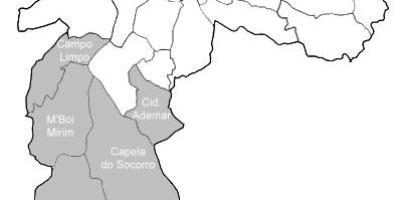 Mapa ng zone Sul São Paulo